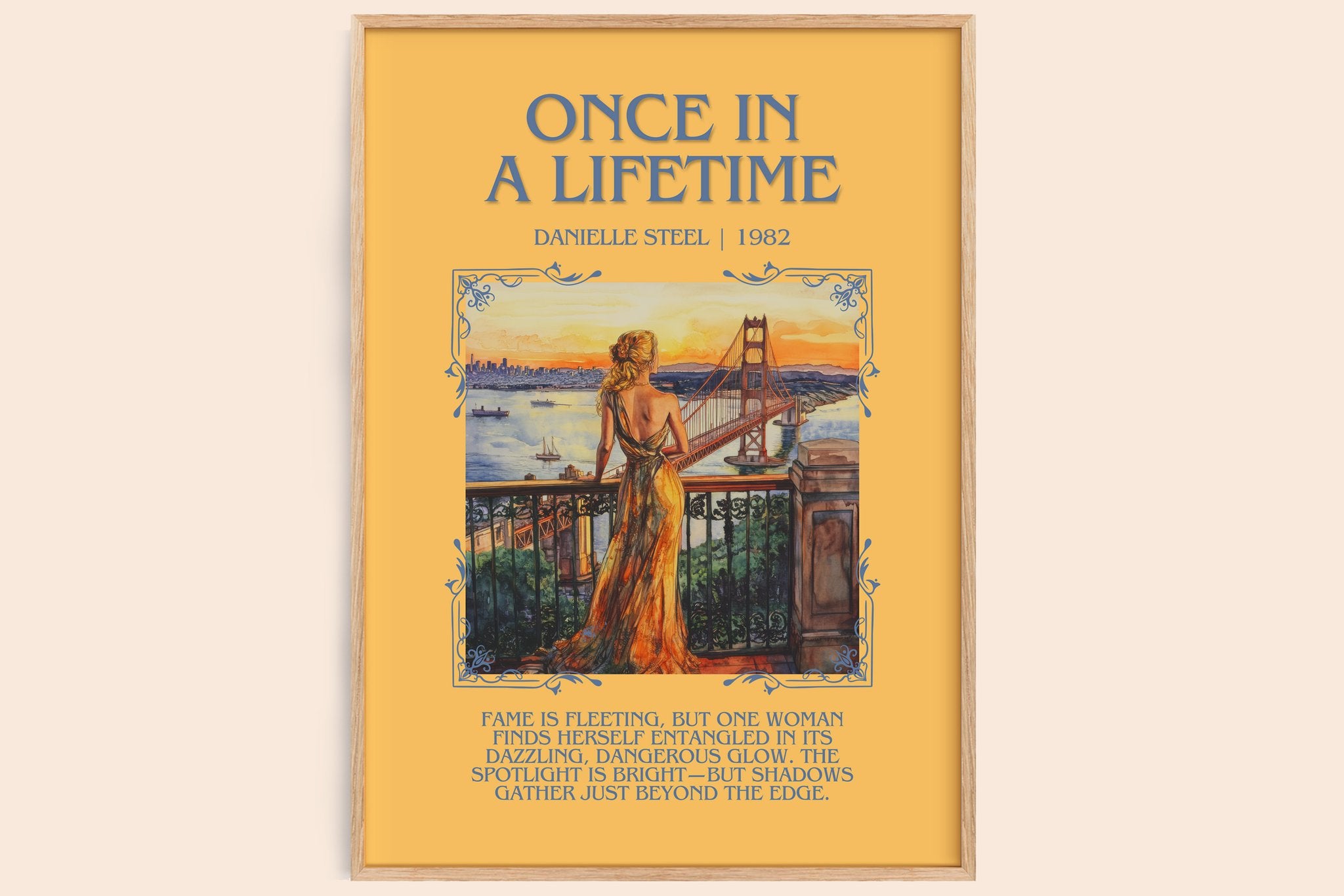 Once in a Lifetime Minimalist Book Poster by Danielle Steel