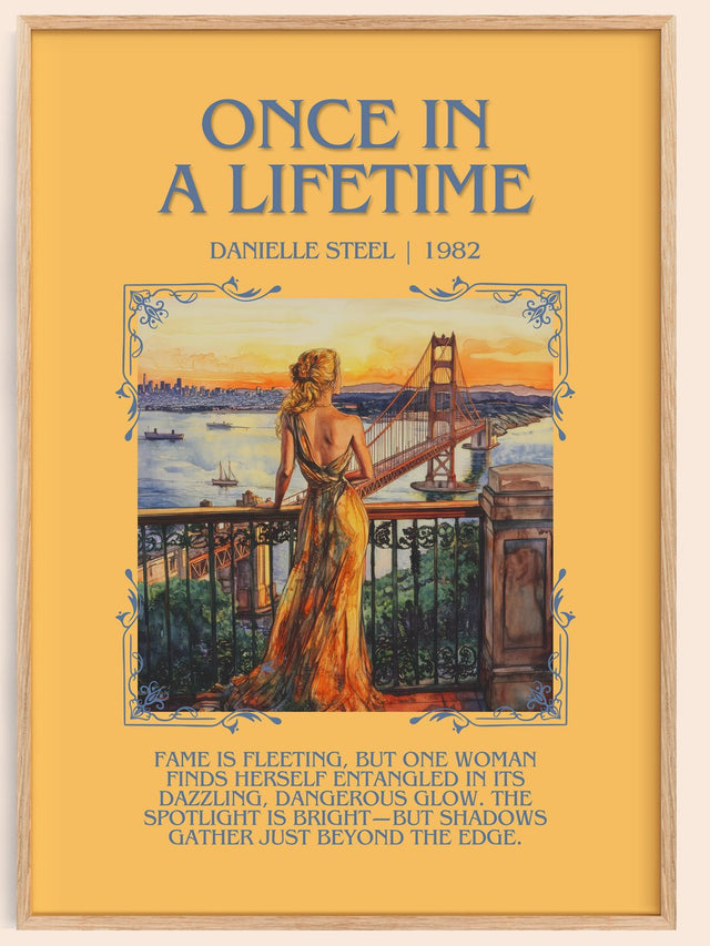 Once in a Lifetime Minimalist Book Poster by Danielle Steel