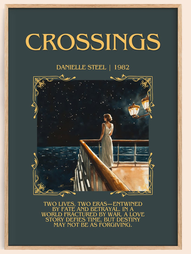 Crossings Minimalist Book Poster by Danielle Steel