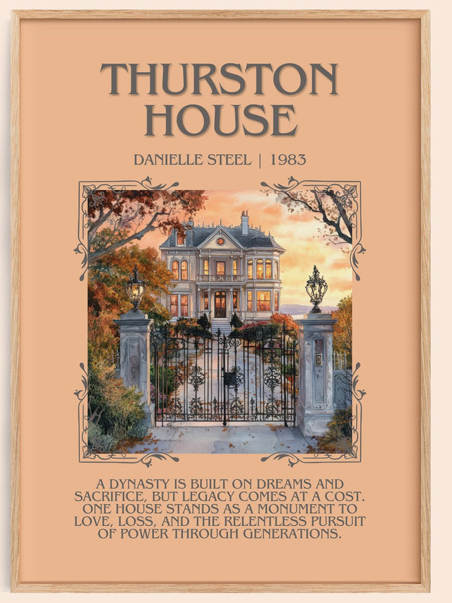Thurston House Minimalist Book Poster by Danielle Steel