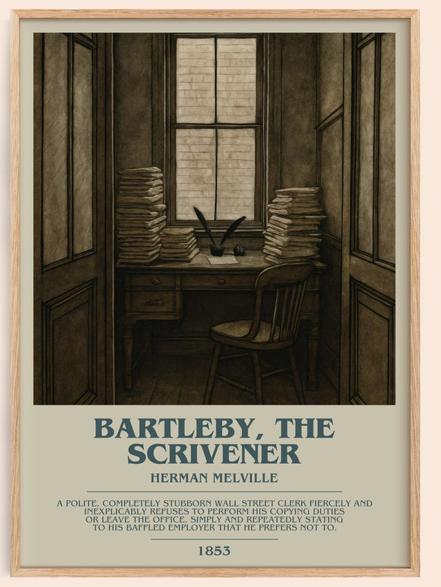 Bartleby, The Scrivener Bookish Wall Art by Herman Melville