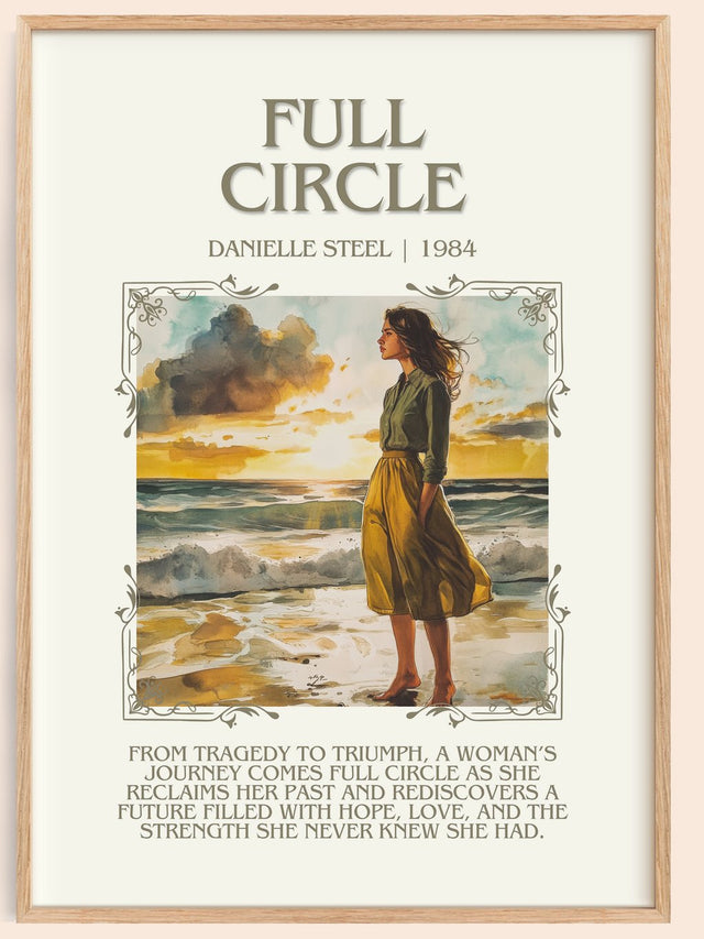 Full Circle Minimalist Book Poster by Danielle Steel