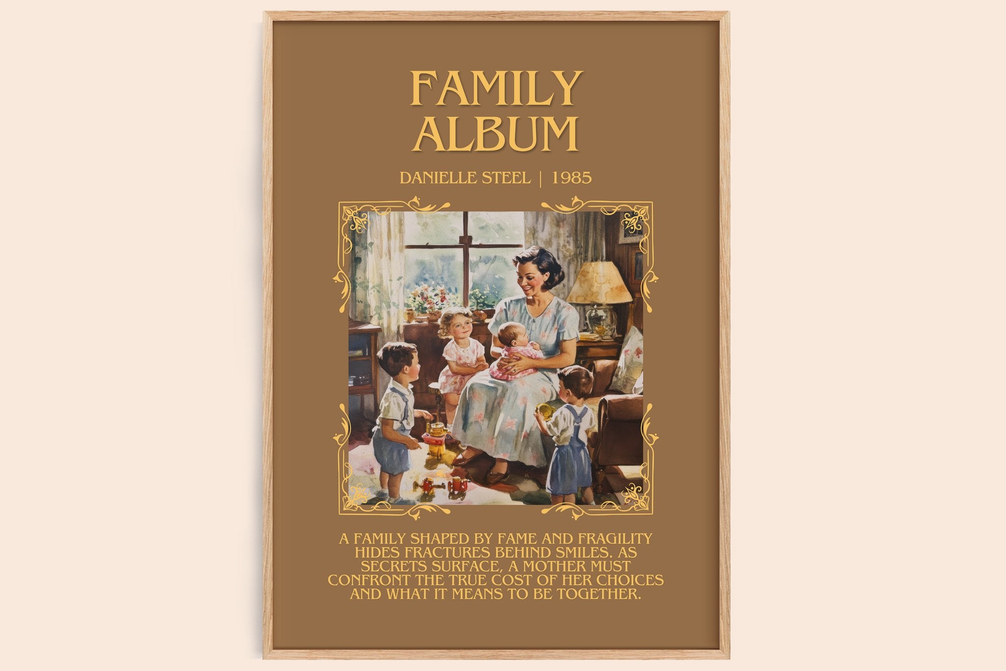Family Album Minimalist Book Poster by Danielle Steel