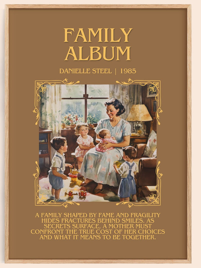 Family Album Minimalist Book Poster by Danielle Steel