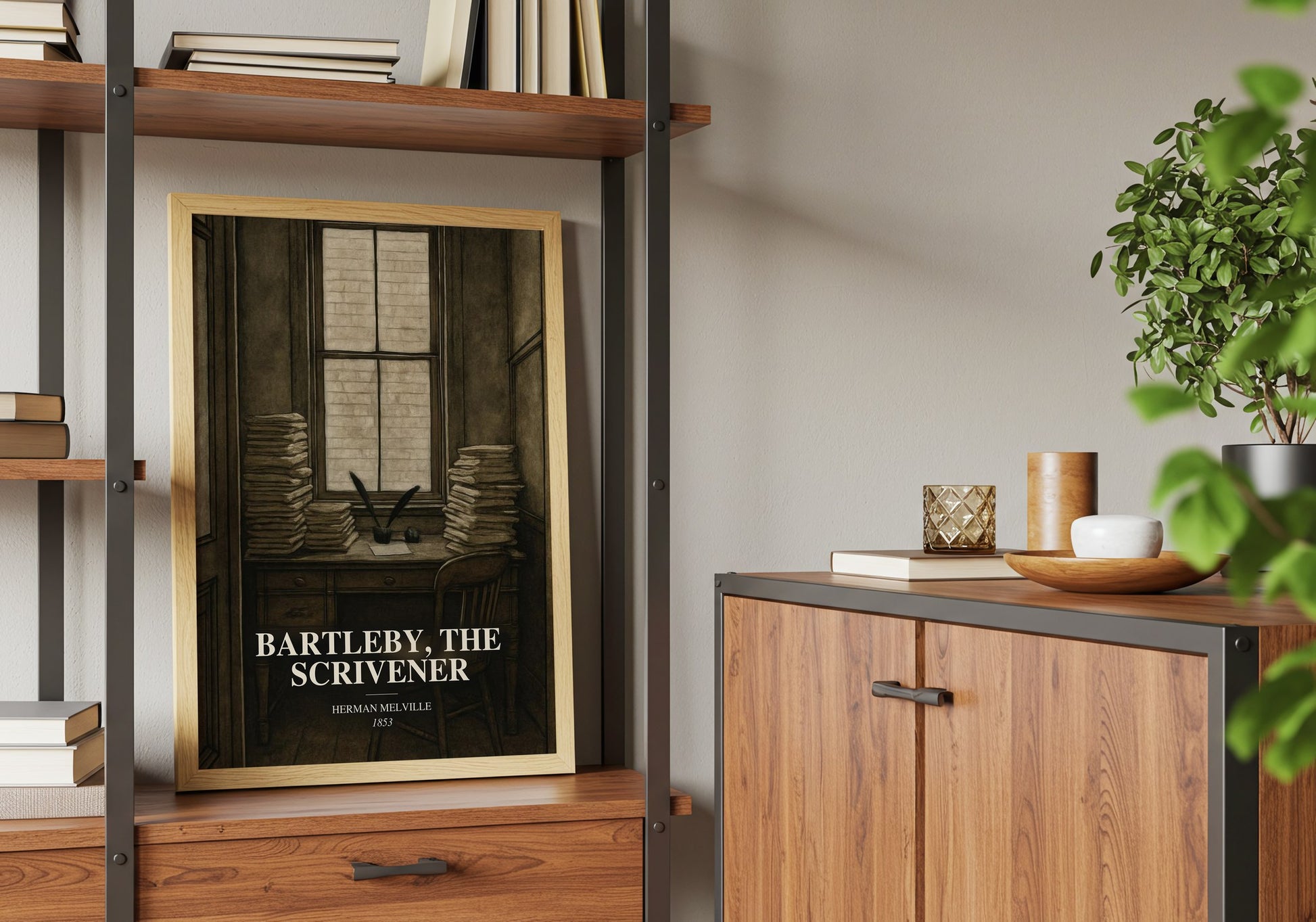 Bartleby, The Scrivener book watercolour illustration paper finish options – matte satin gloss
