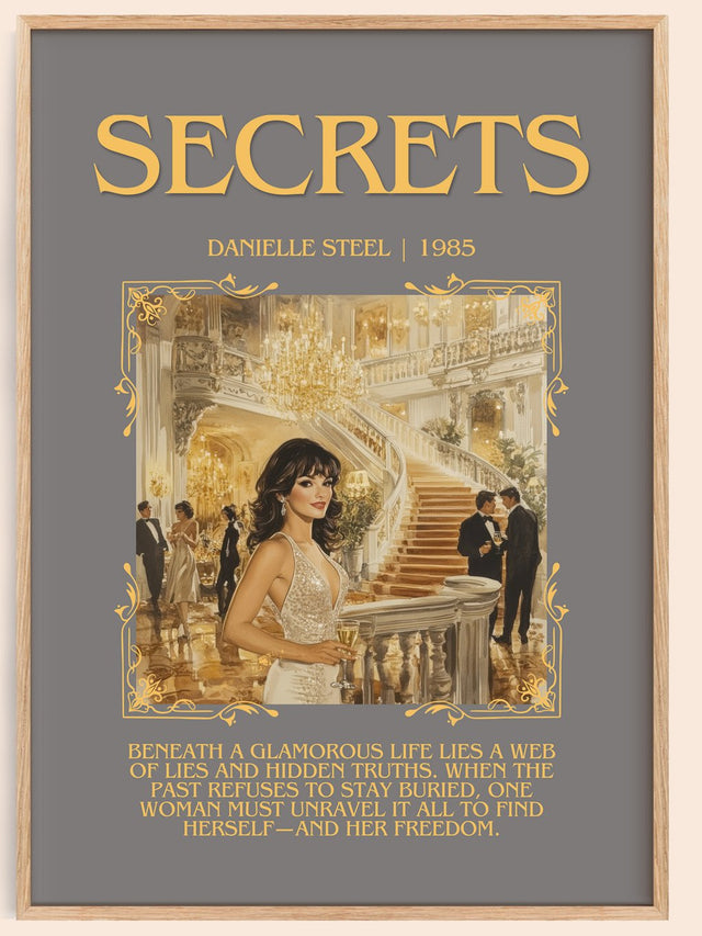 Secrets Minimalist Book Poster by Danielle Steel
