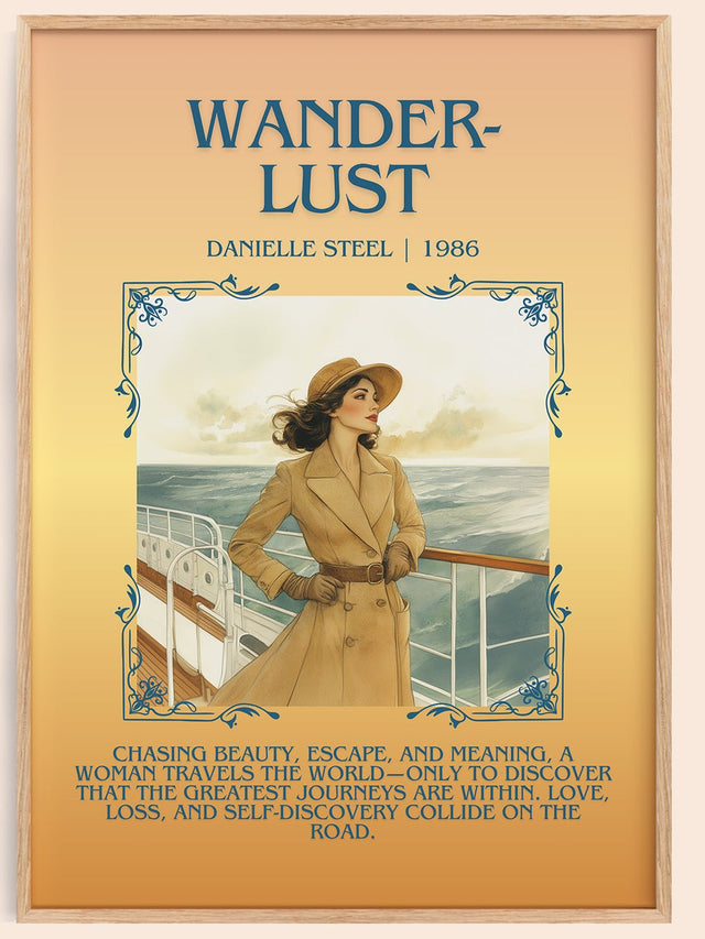 Wanderlust Minimalist Book Poster by Danielle Steel