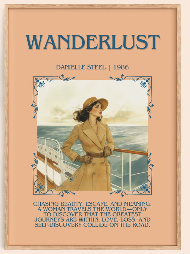 Wanderlust Minimalist Book Poster by Danielle Steel