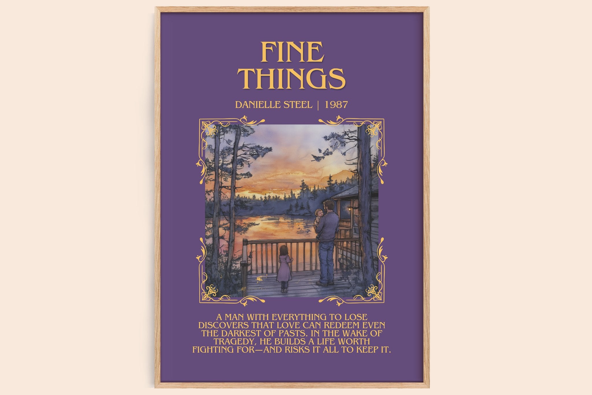 Fine Things Minimalist Book Poster by Danielle Steel