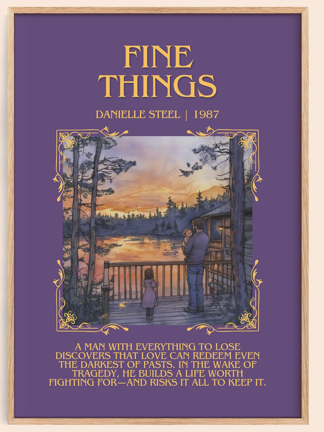 Fine Things Minimalist Book Poster by Danielle Steel