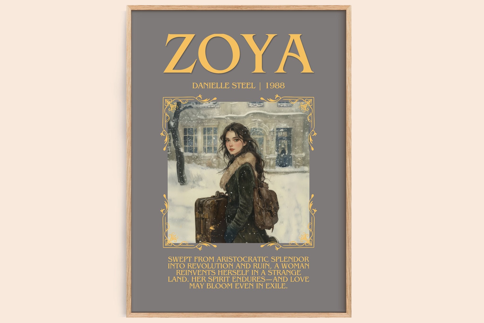 Zoya Minimalist Book Poster by Danielle Steel
