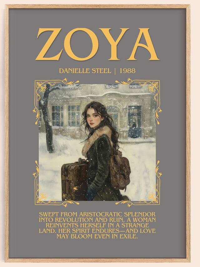 Zoya Minimalist Book Poster by Danielle Steel