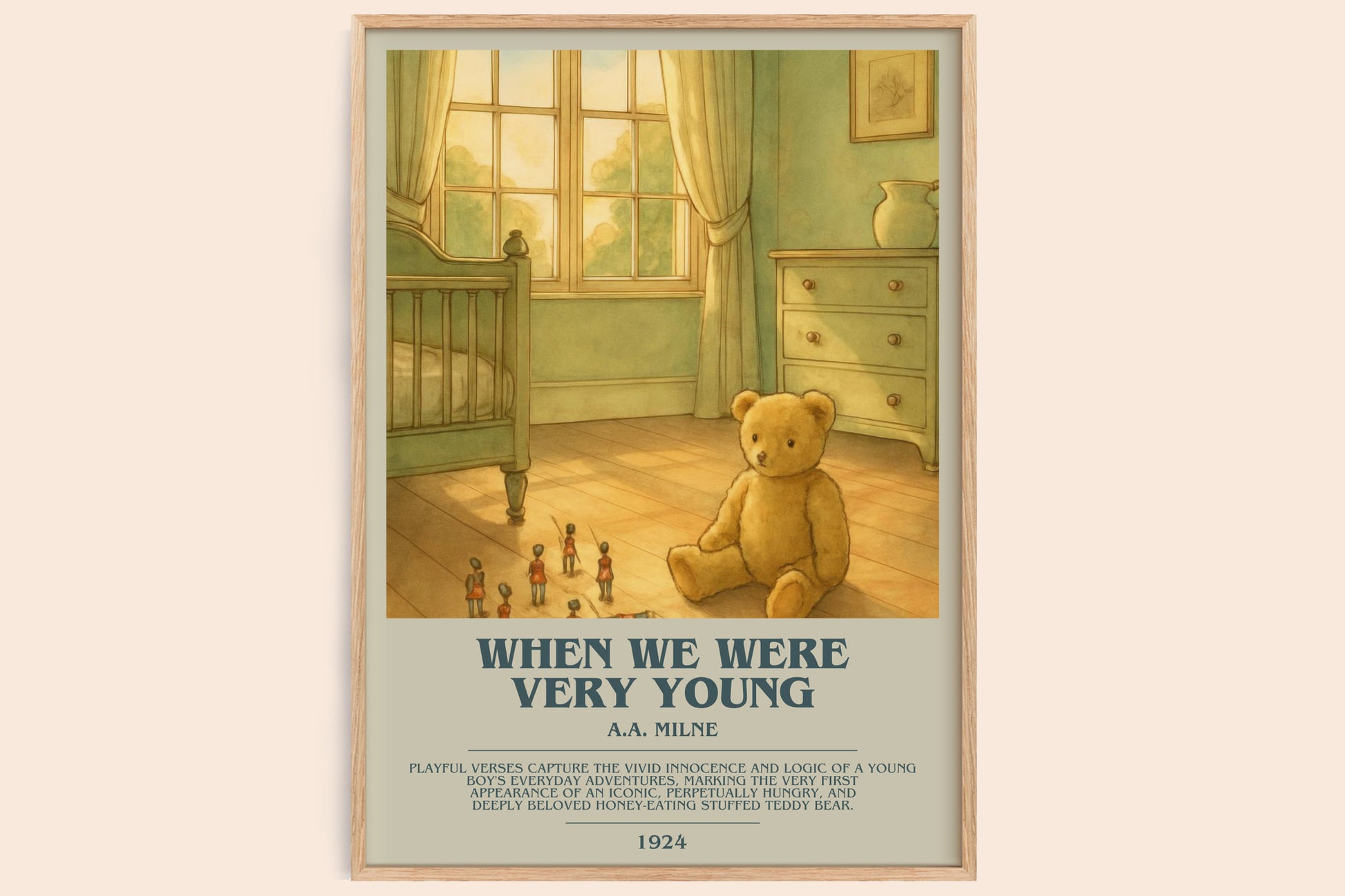 When We Were Very Young bookish book poster by A.A. Milne – framed literary art print