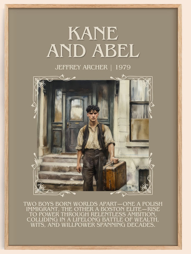 Kane and Abel Minimalist Book Poster by Jeffrey Archer