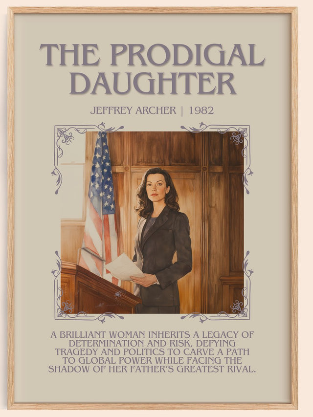 The Prodigal Daughter Minimalist Book Poster by Jeffrey Archer