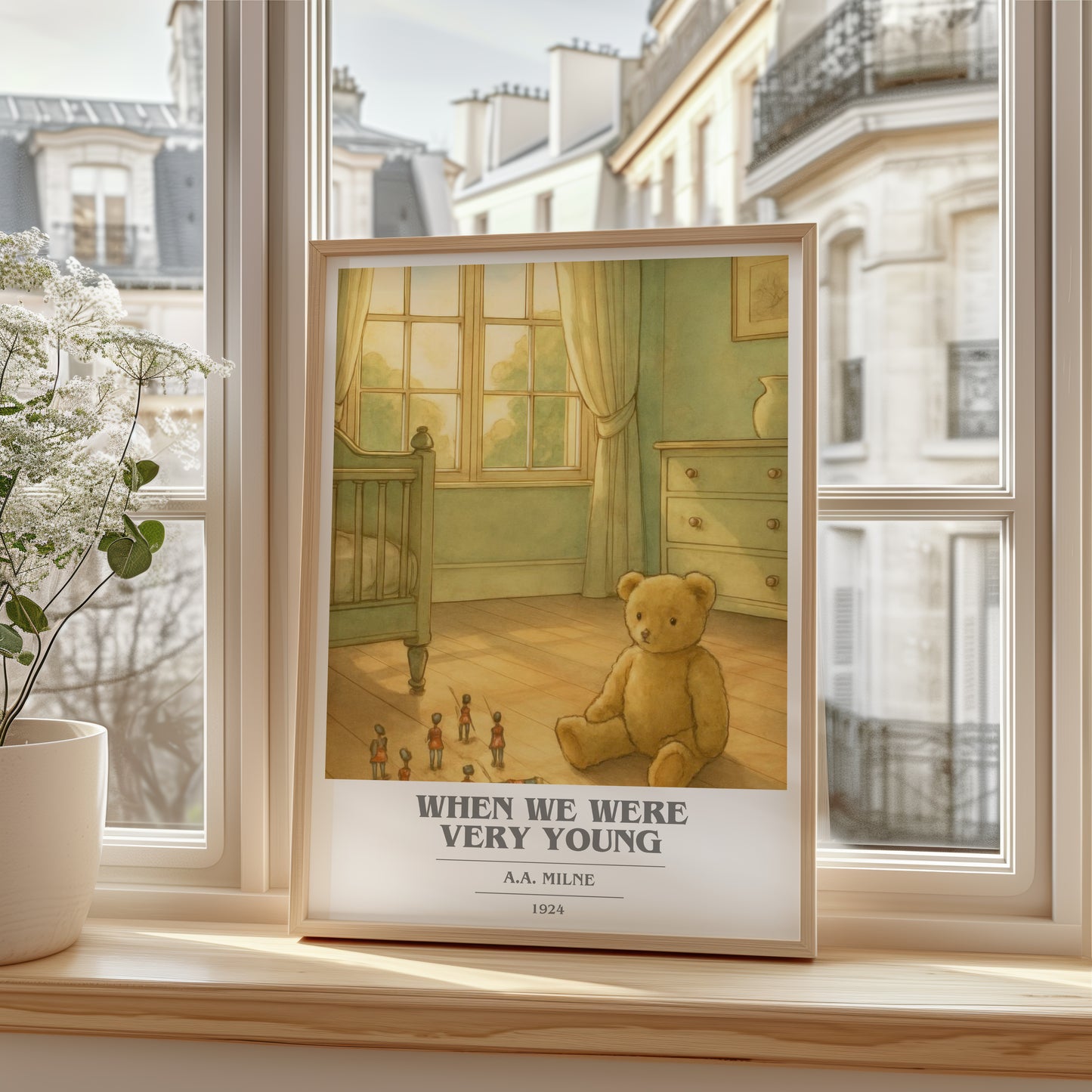 When We Were Very Young book cover poster colour and style options – A.A. Milne book art