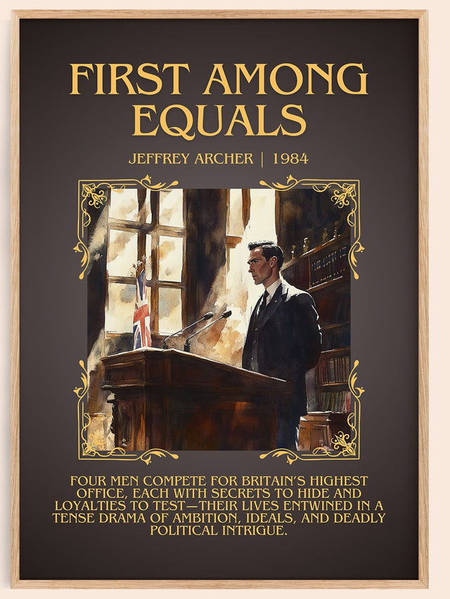 First Among Equals Minimalist Book Poster by JEFFREY ARCHER