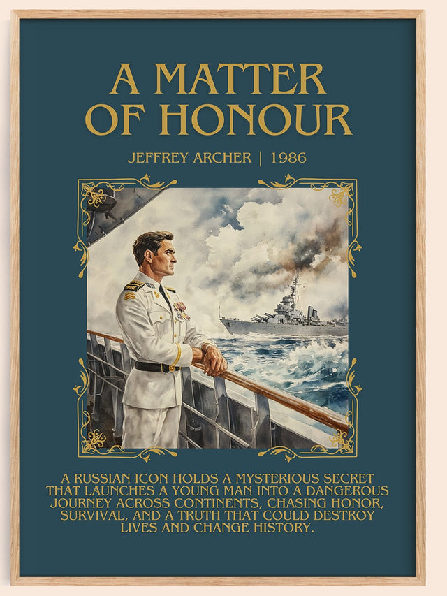 A Matter Of Honour Minimalist Book Poster by Jeffrey Archer