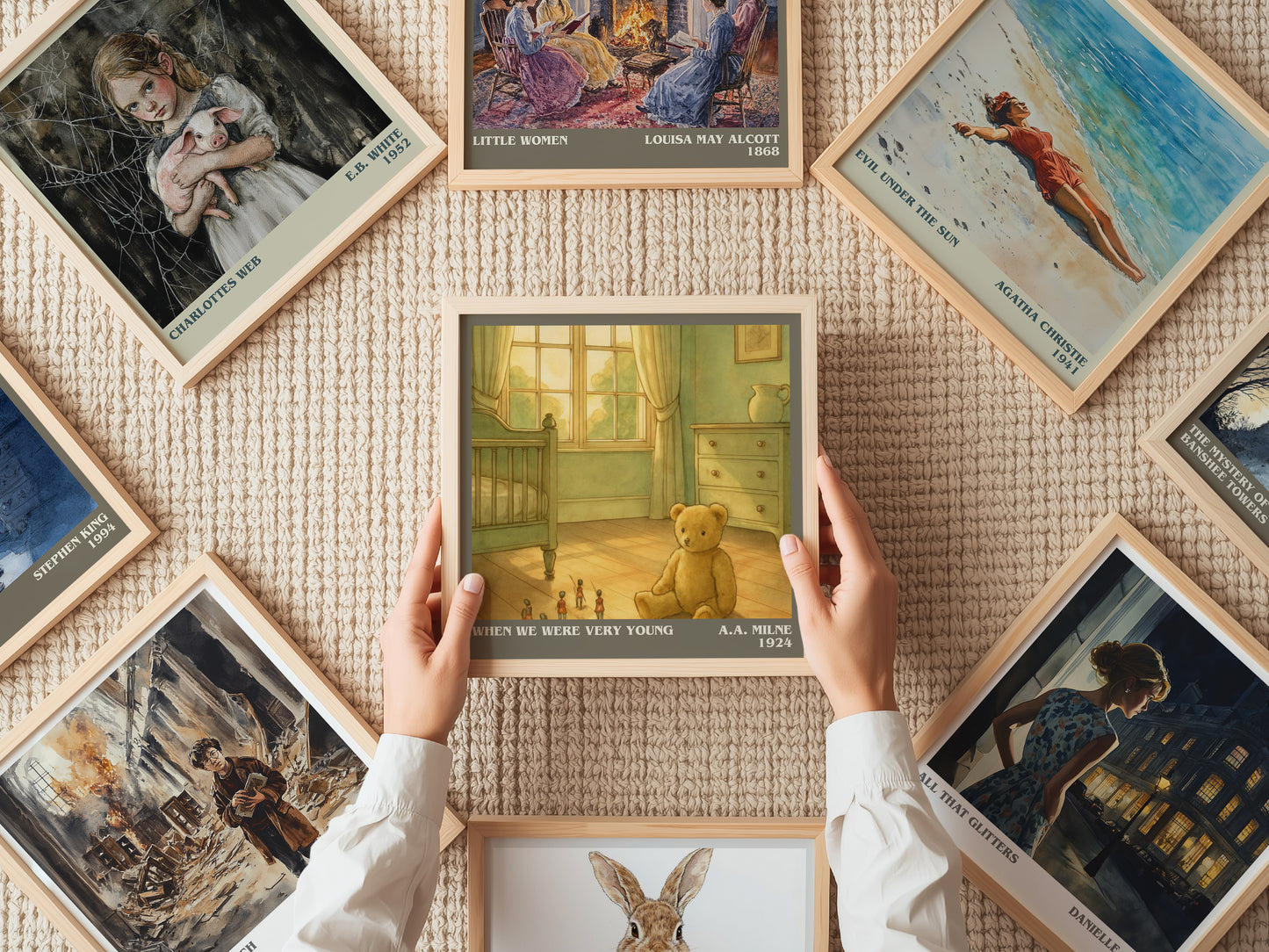 When We Were Very Young literary book poster framed on wall – poetry wall art