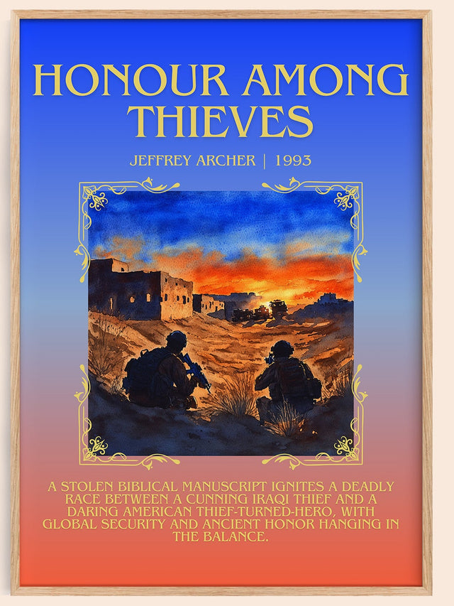 Honour Among Thieves Minimalist Book Poster by Jeffrey Archer