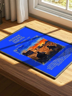 Honour Among Thieves Minimalist Book Poster by Jeffrey Archer – print on a sunlit desk