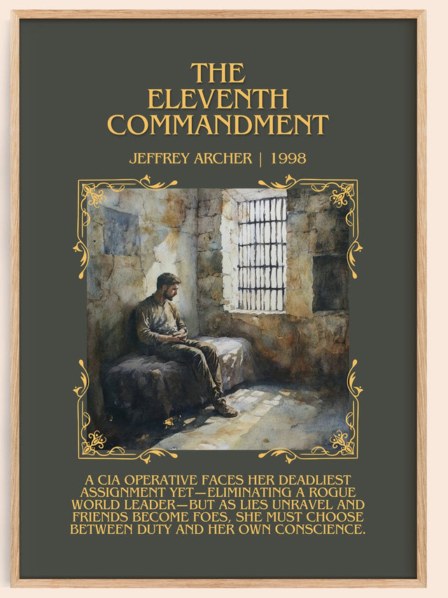The Eleventh Commandment Minimalist Book Poster by Jeffrey Archer