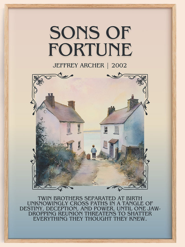 Sons of Fortune Minimalist Book Poster by Jeffrey Archer