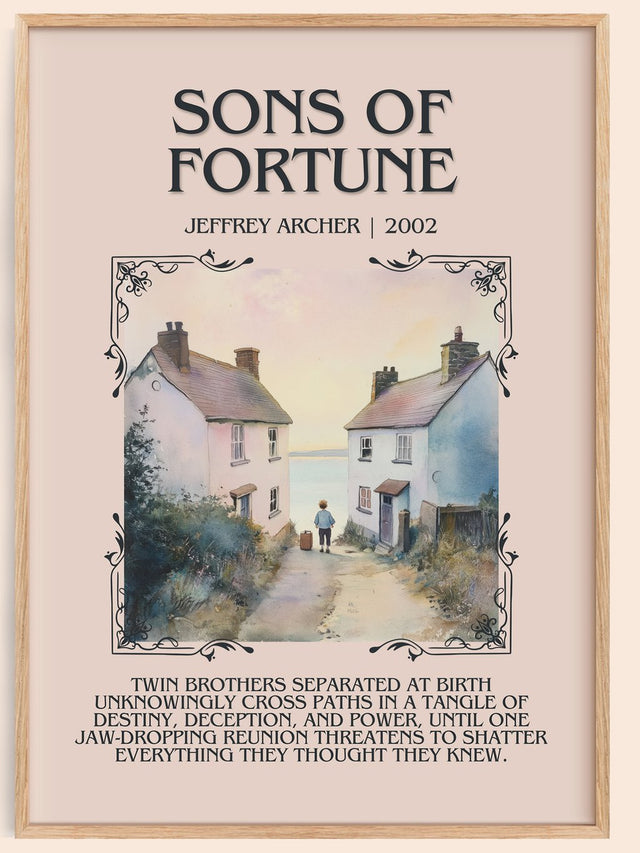 Sons of Fortune Minimalist Book Poster by Jeffrey Archer