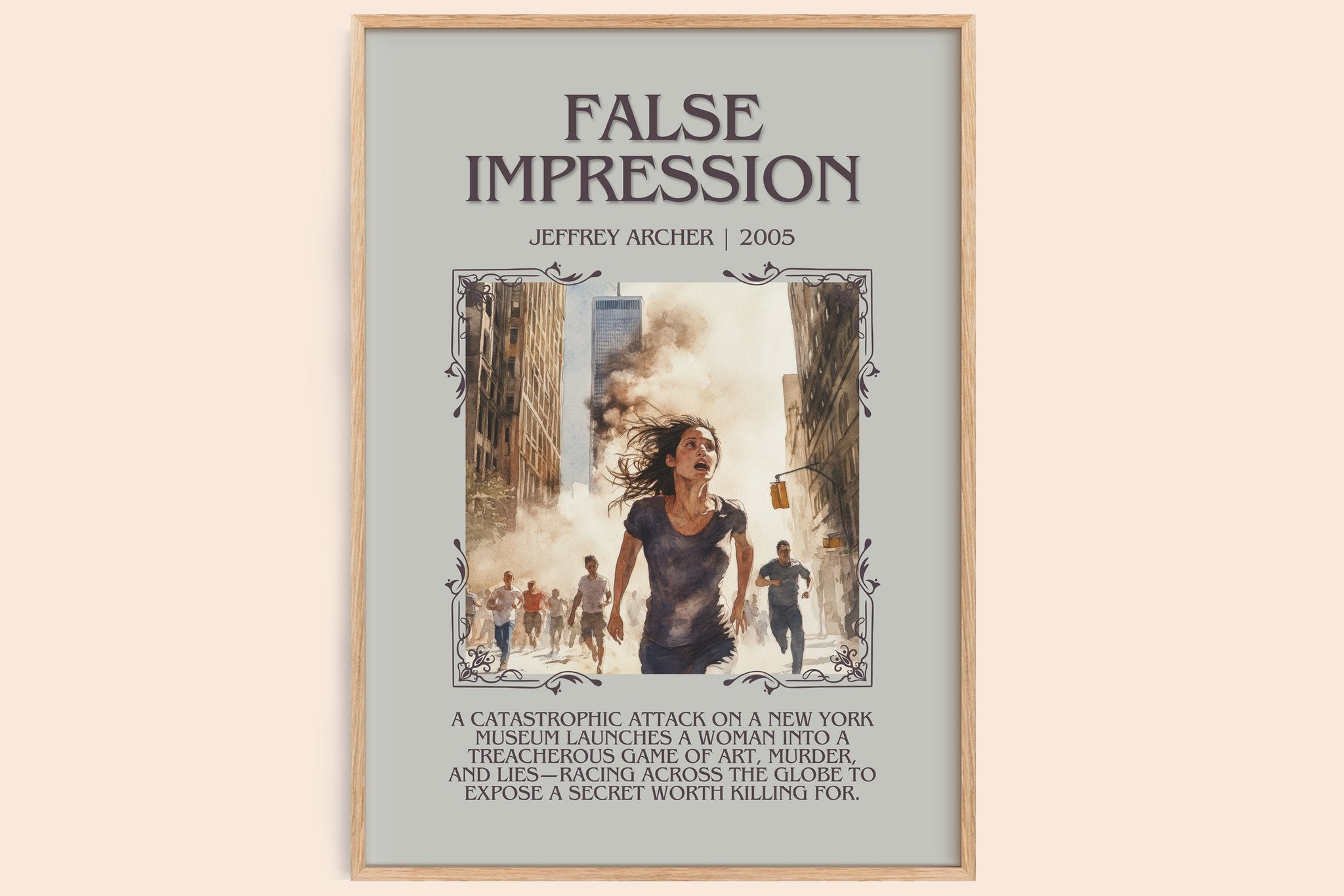 False Impression Minimalist Book Poster by Jeffrey Archer