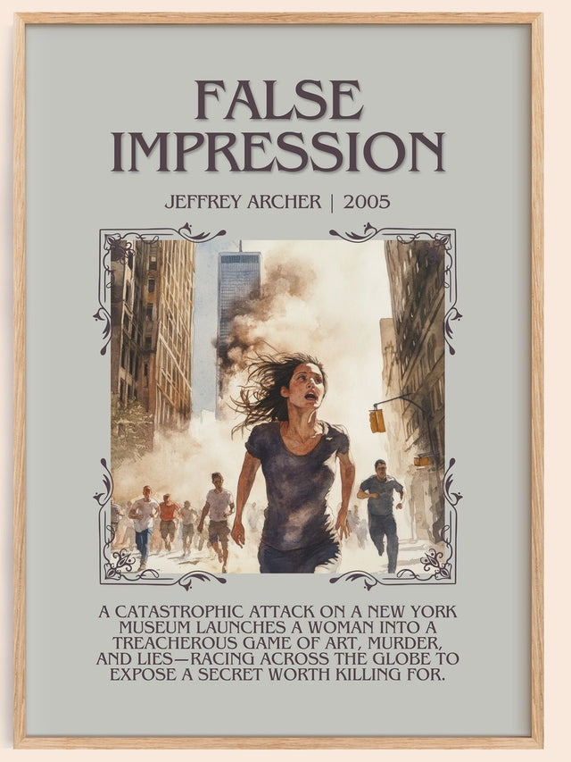 False Impression Minimalist Book Poster by Jeffrey Archer