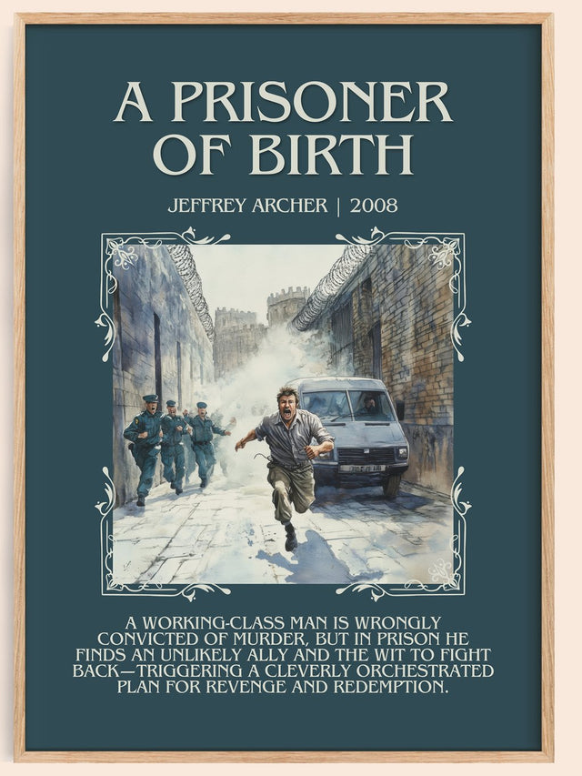 A Prisoner of Birth Minimalist Book Poster by Jeffrey Archer