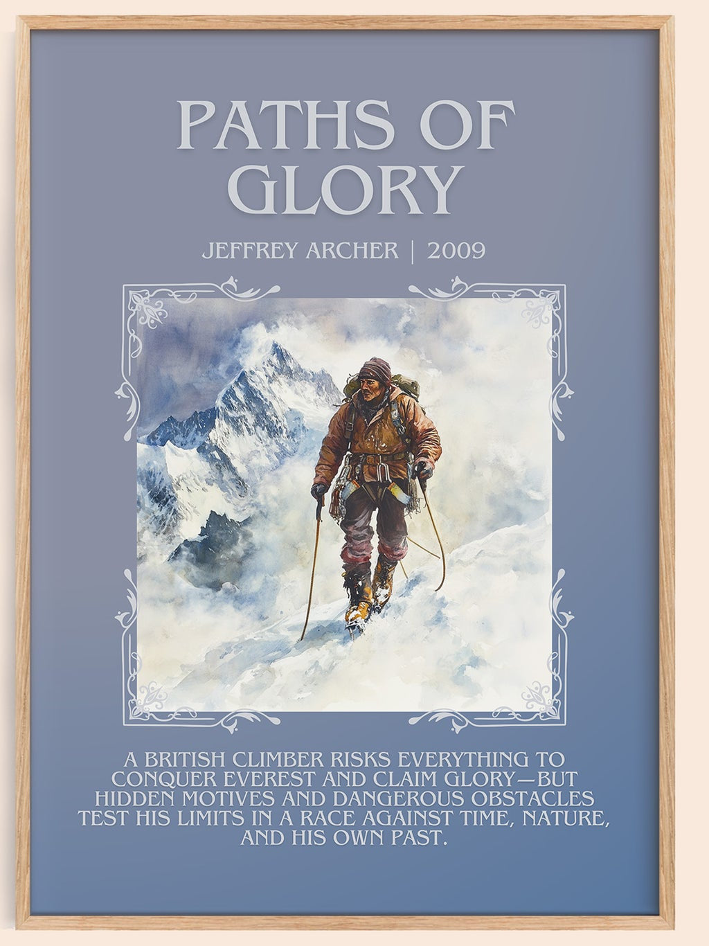 Paths of Glory Minimalist Book Poster by Jeffrey Archer