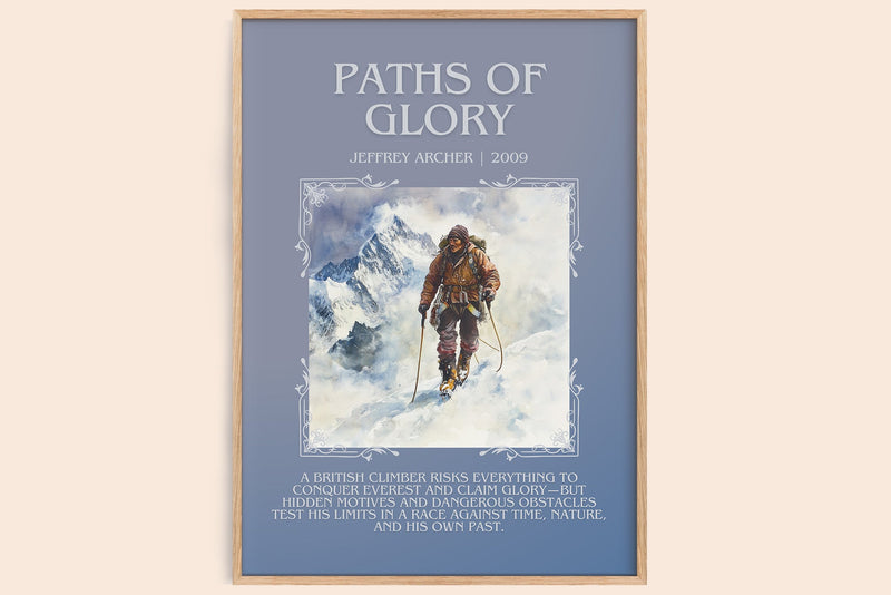 Paths of Glory Minimalist Book Poster by Jeffrey Archer