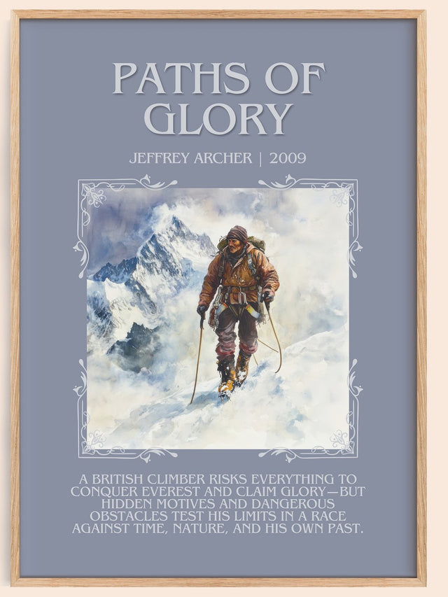 Paths of Glory Minimalist Book Poster by Jeffrey Archer