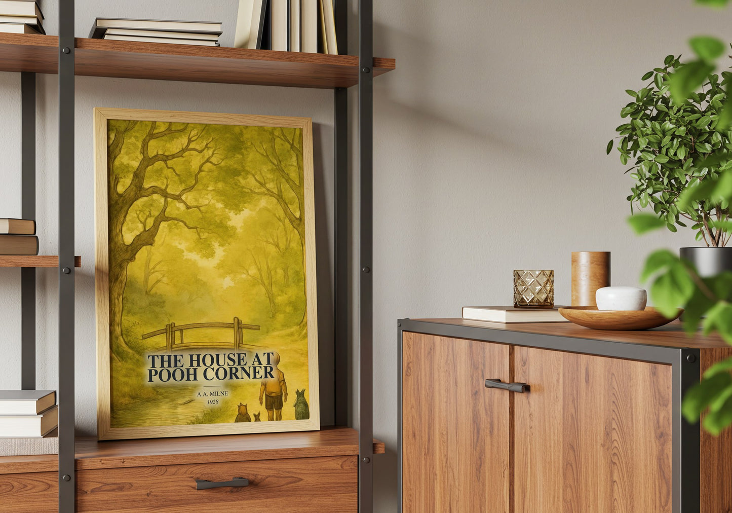 The House At Pooh Corner book watercolour illustration paper finish options – matte satin gloss