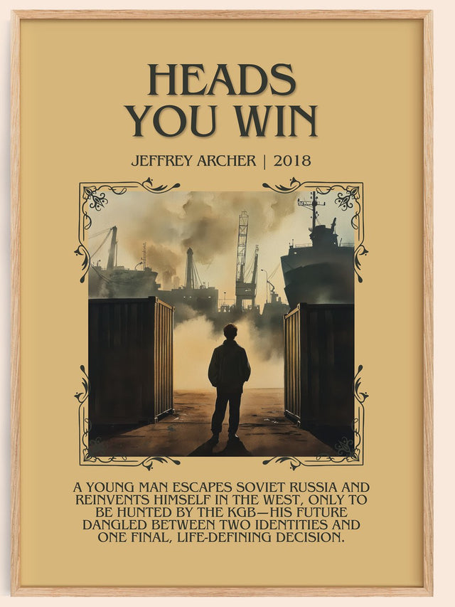 Heads You Win Minimalist Book Poster by Jeffrey Archer