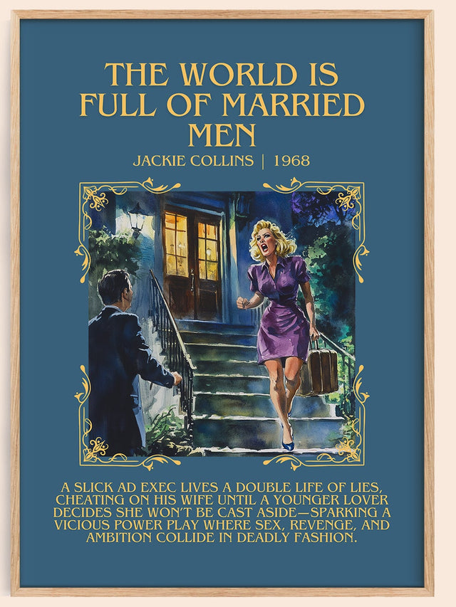 World is Full of Married Men Minimalist Book Poster by Jackie Collins