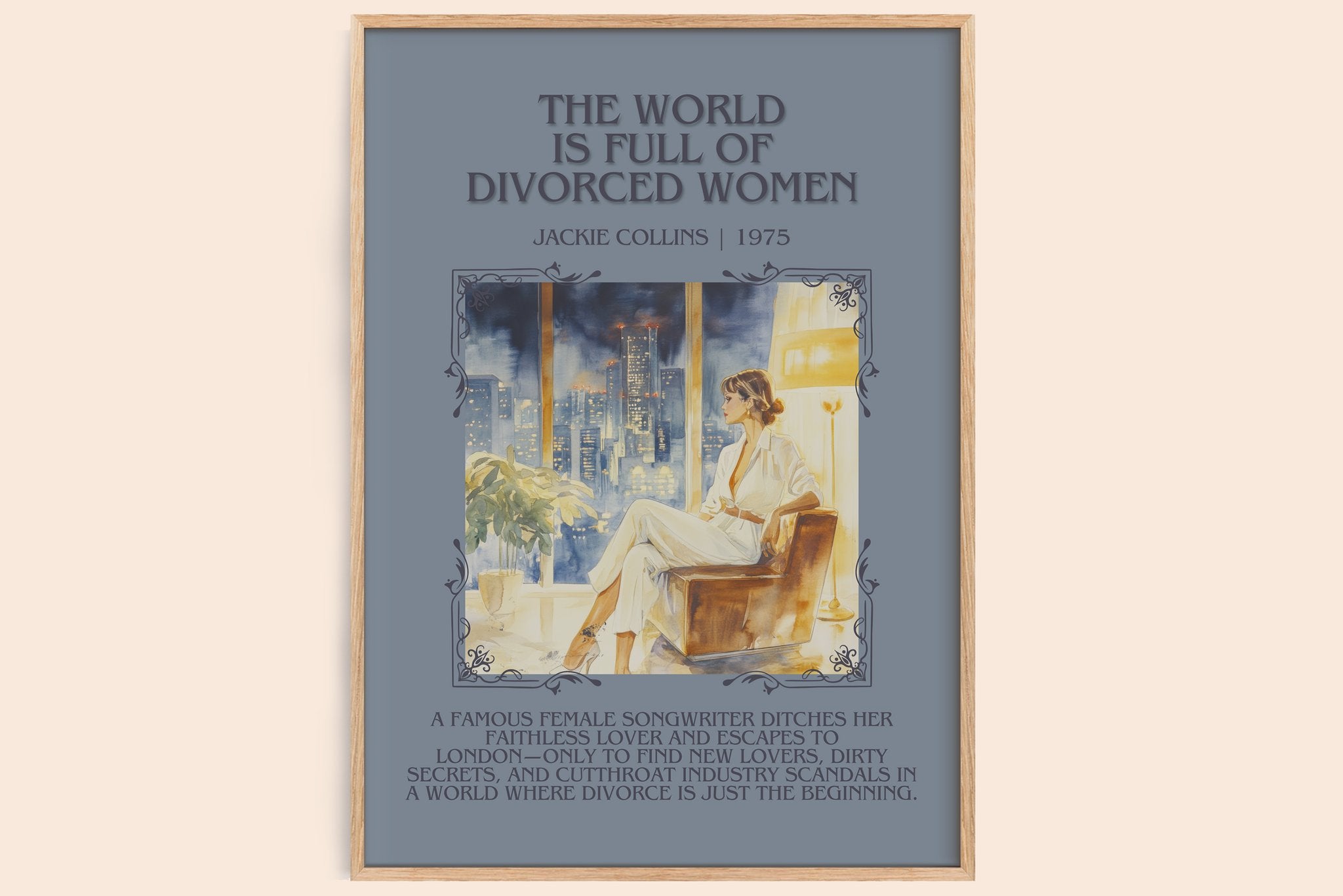 World is Full of Divorced Women Minimalist Book Poster by J. Collins