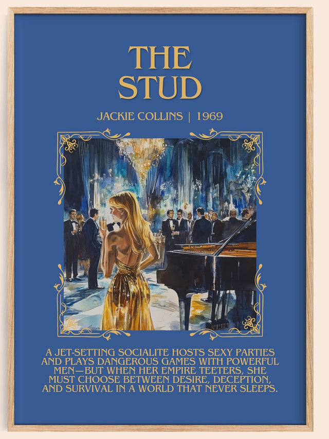 The Stud Minimalist Book Poster by Jackie Collins