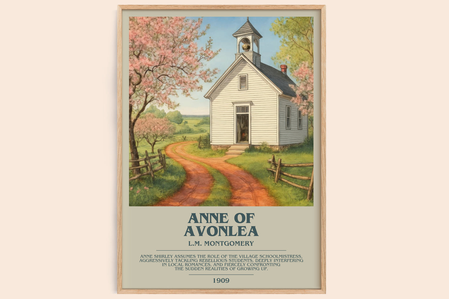 Anne Of Avonlea bookish book poster by L.M. Montgomery – framed literary art print