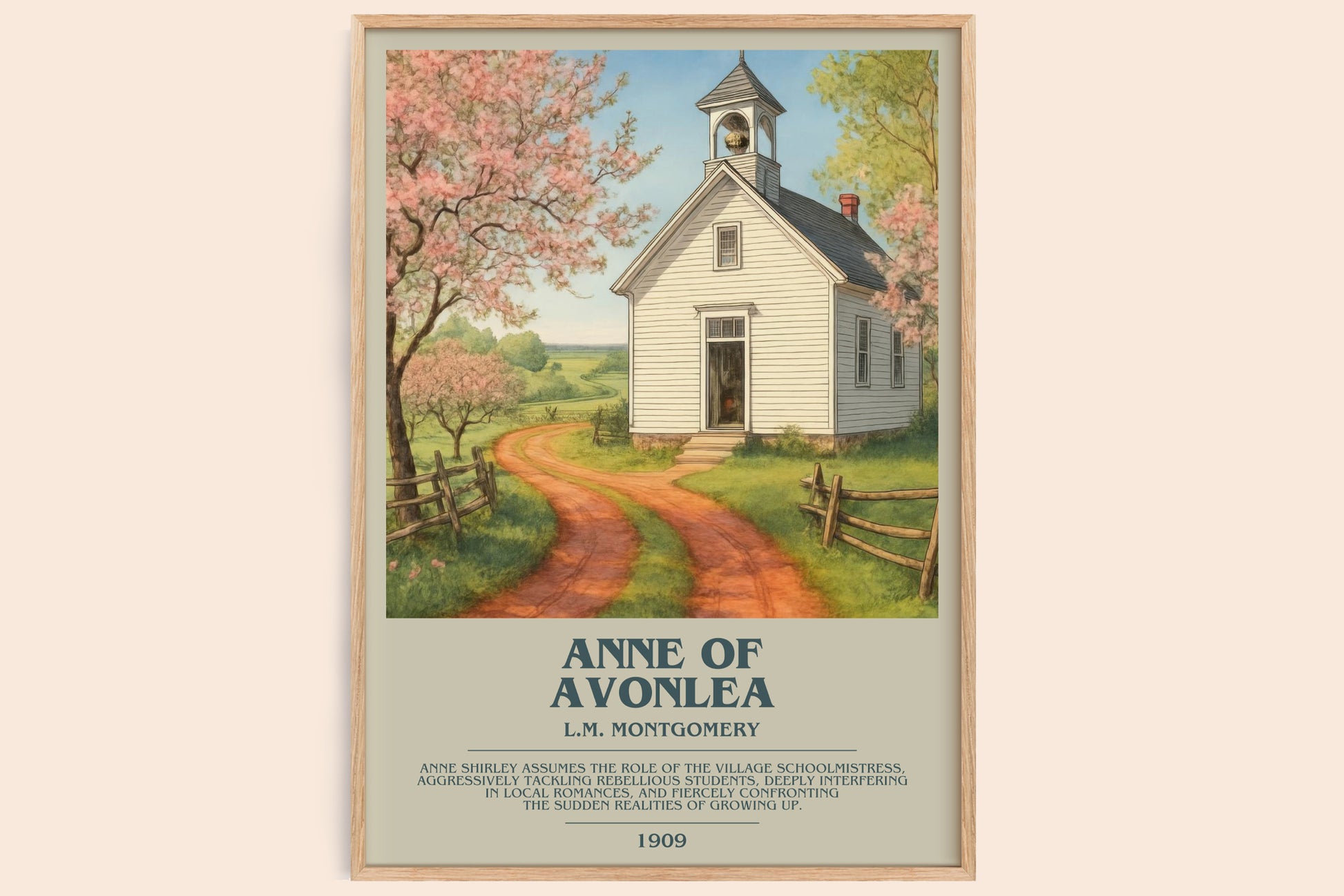 Anne Of Avonlea bookish book poster by L.M. Montgomery – framed literary art print