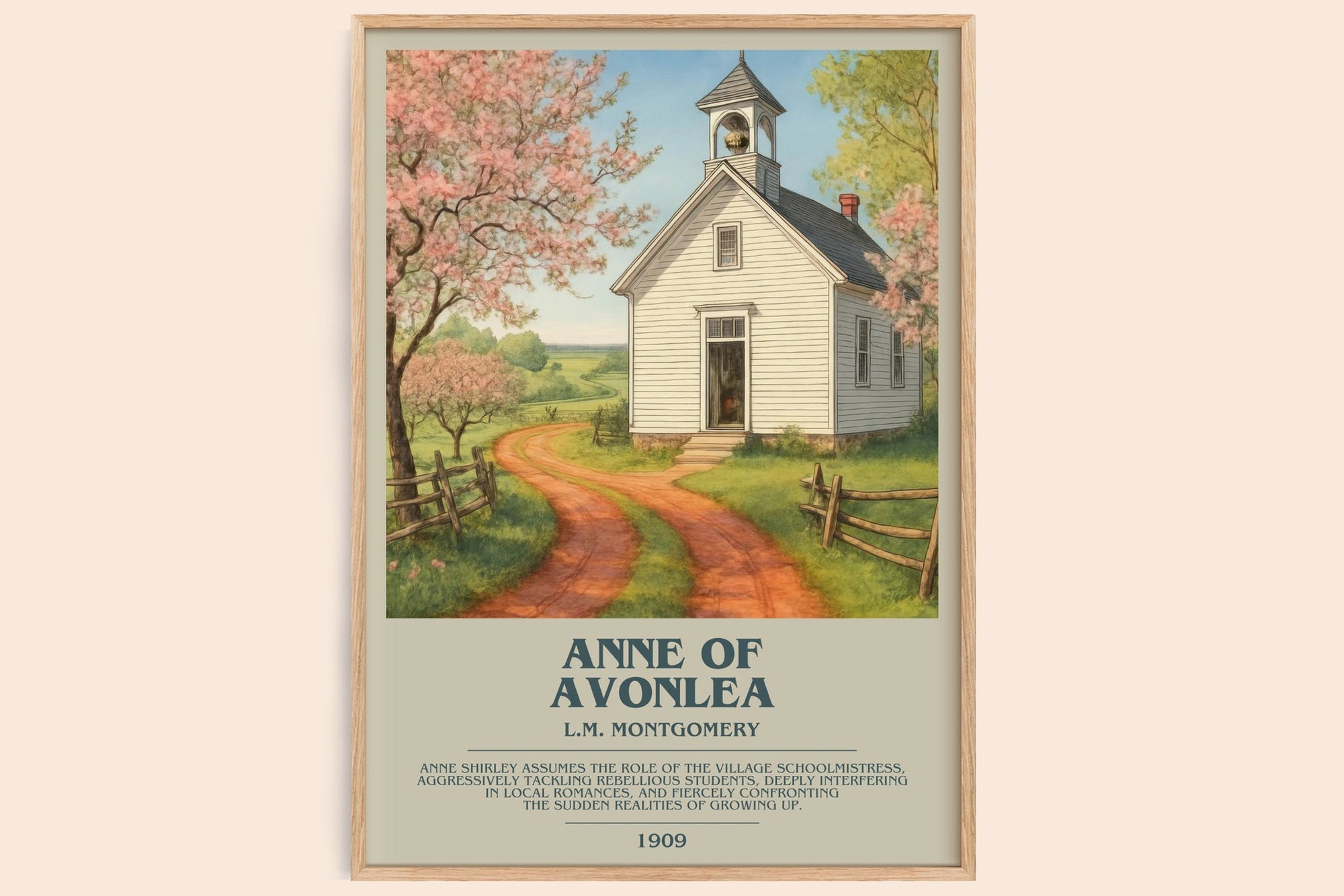 Anne Of Avonlea bookish book poster by L.M. Montgomery – framed literary art print