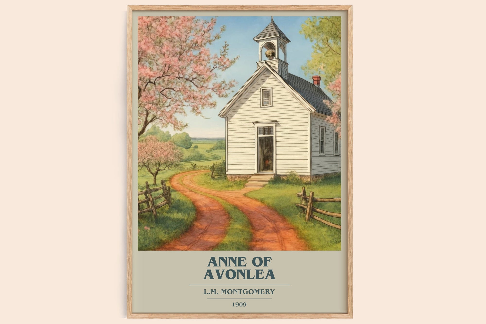 Anne Of Avonlea book cover book poster by L.M. Montgomery – framed literary art print