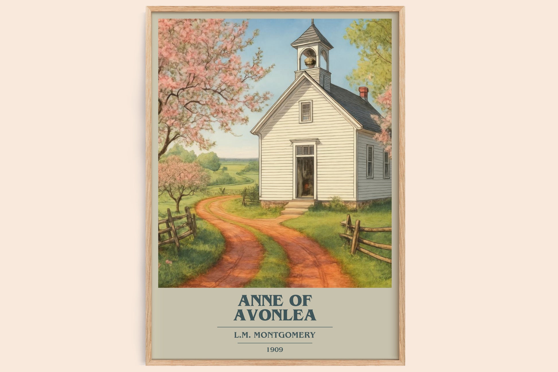 Anne Of Avonlea book cover book poster by L.M. Montgomery – framed literary art print