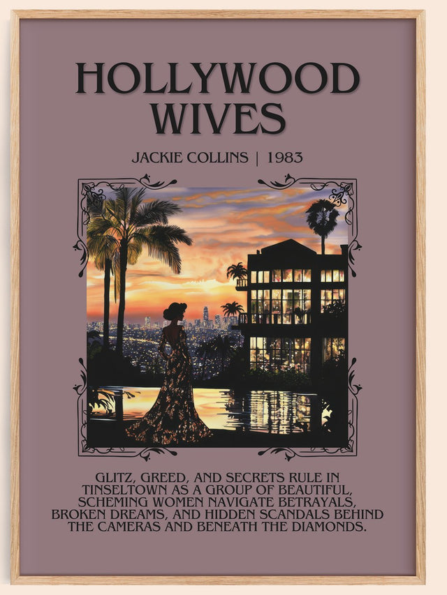 Hollywood Wives Minimalist Book Poster by Jackie Collins