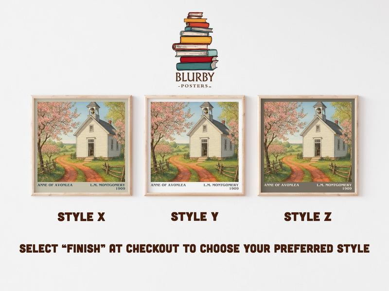 Anne Of Avonlea literary print in frame leaning in hallway – childrens wall art