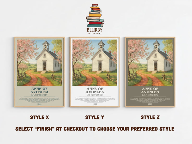 Anne Of Avonlea bookish print in frame leaning in hallway – childrens wall art