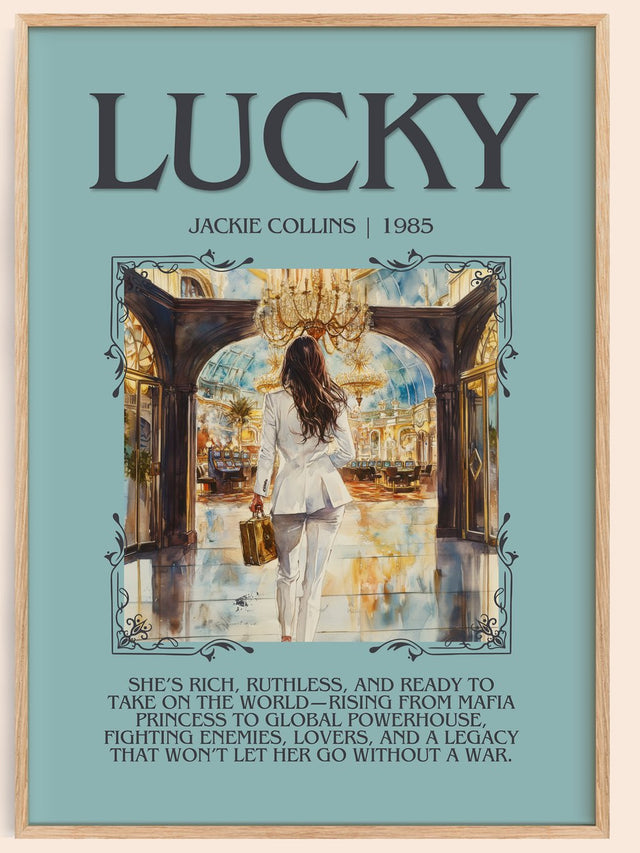 Lucky Minimalist Book Poster by Jackie Collins