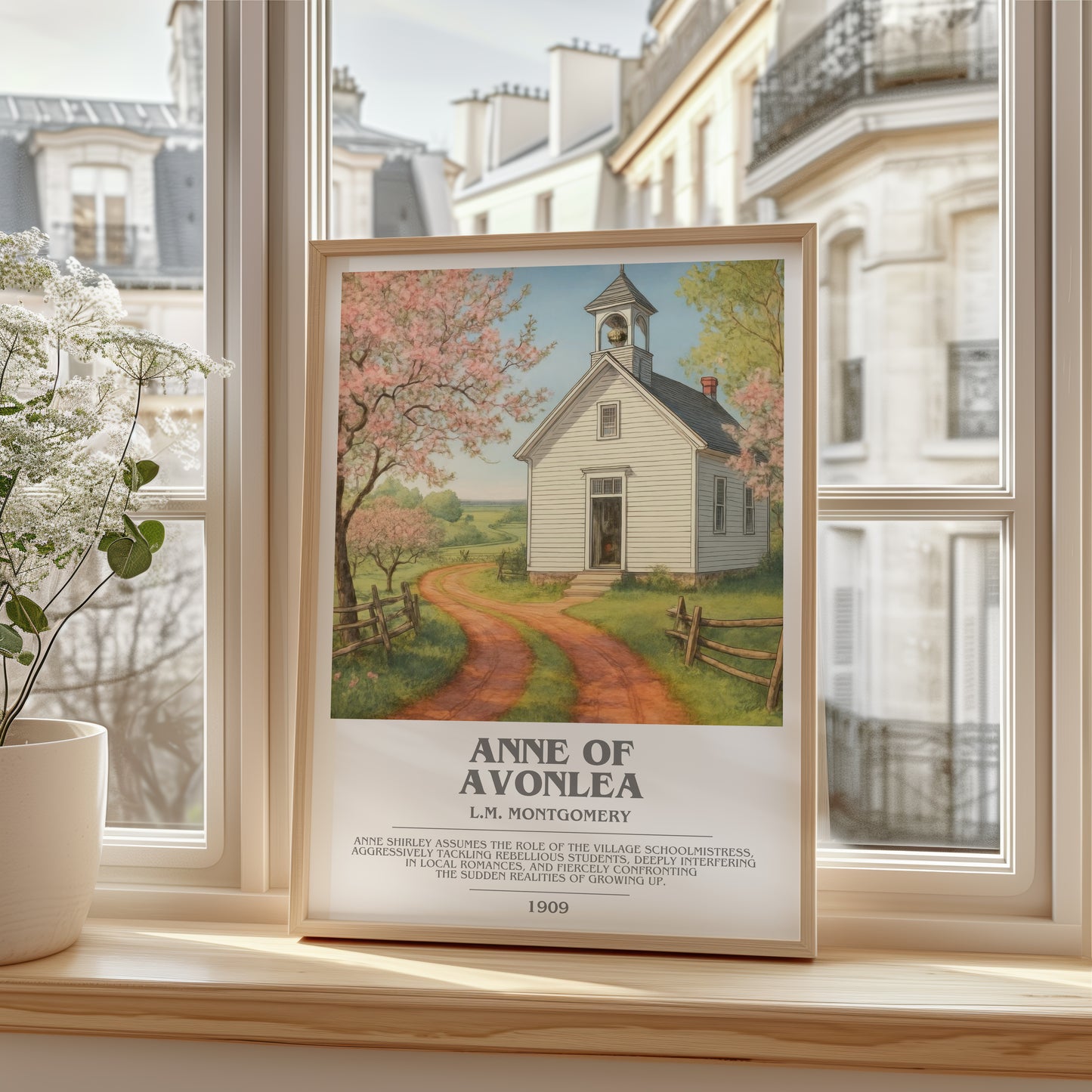 Anne Of Avonlea bookish poster colour and style options – L.M. Montgomery book art