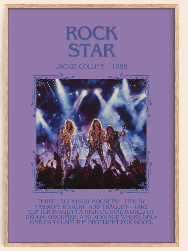 Rock Star Minimalist Book Poster by Jackie Collins